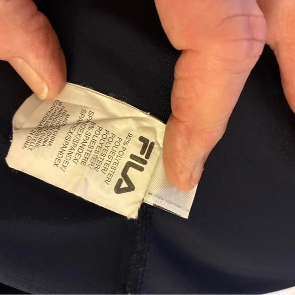 Fila Women’s Tennis Skirt/Top Outfit - 3 Piece Set - Red White and Navy Blue - Picture 5 of 8